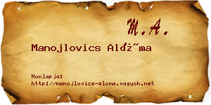 Manojlovics Alóma névjegykártya
